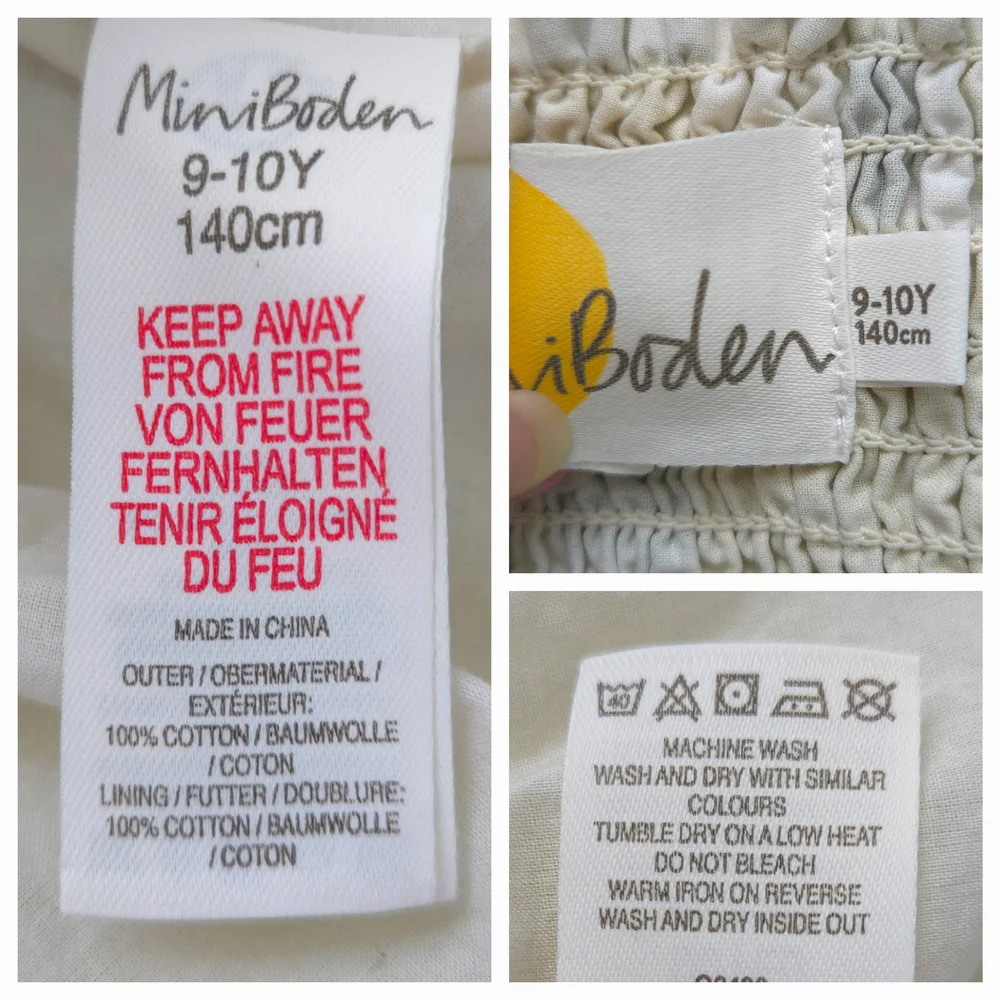 Mini Boden Lemon Print Yellow & Blue Sleeveless Sundress Dress- Size 9-10Y - Picture 9 of 9